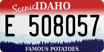 ID license plate E508057