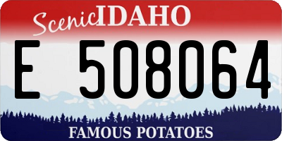 ID license plate E508064