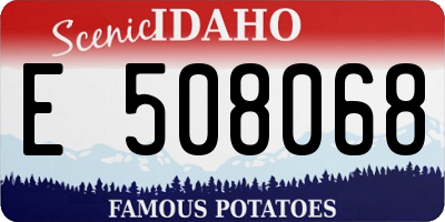 ID license plate E508068