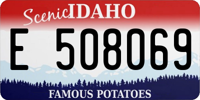 ID license plate E508069