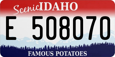 ID license plate E508070