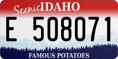 ID license plate E508071