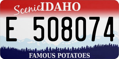 ID license plate E508074
