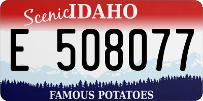 ID license plate E508077