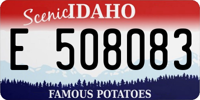 ID license plate E508083