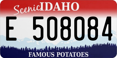 ID license plate E508084