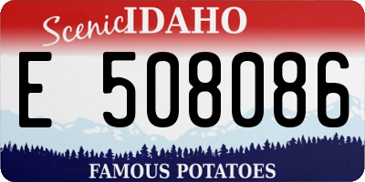 ID license plate E508086