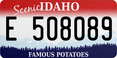 ID license plate E508089