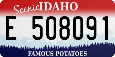 ID license plate E508091