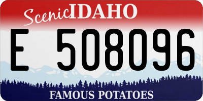 ID license plate E508096