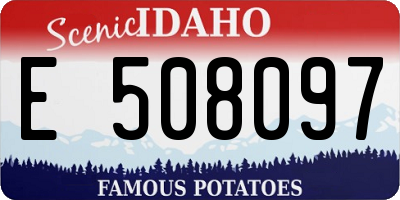 ID license plate E508097