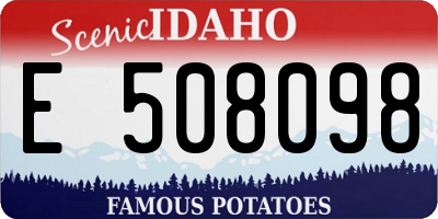 ID license plate E508098