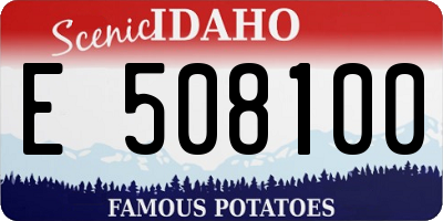 ID license plate E508100