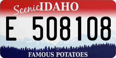 ID license plate E508108