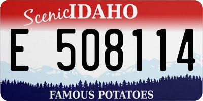 ID license plate E508114