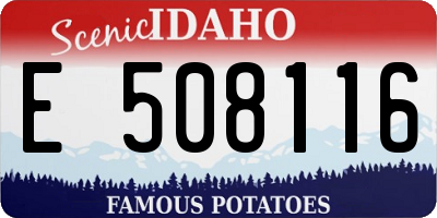 ID license plate E508116