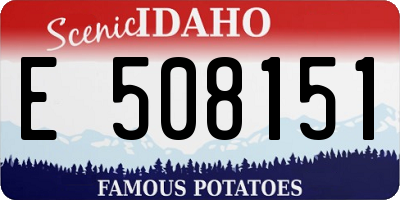 ID license plate E508151