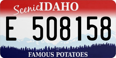 ID license plate E508158