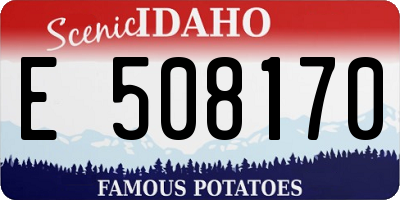 ID license plate E508170