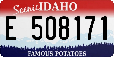 ID license plate E508171