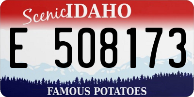 ID license plate E508173