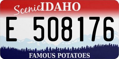 ID license plate E508176