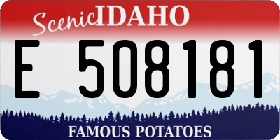 ID license plate E508181
