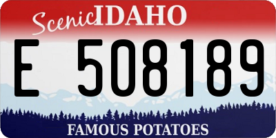 ID license plate E508189