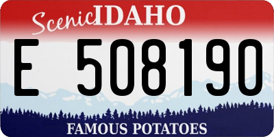 ID license plate E508190