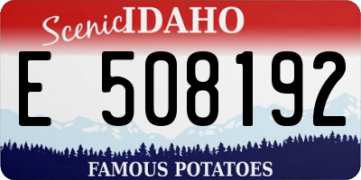 ID license plate E508192