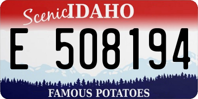 ID license plate E508194
