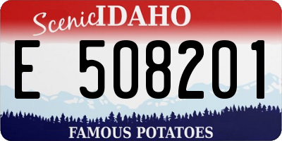 ID license plate E508201