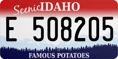 ID license plate E508205