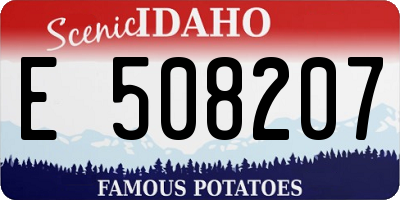 ID license plate E508207