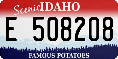 ID license plate E508208