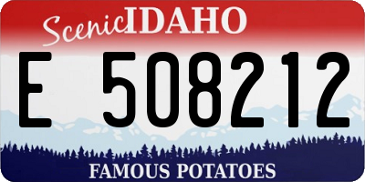 ID license plate E508212