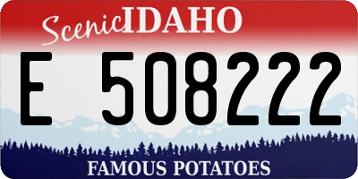 ID license plate E508222