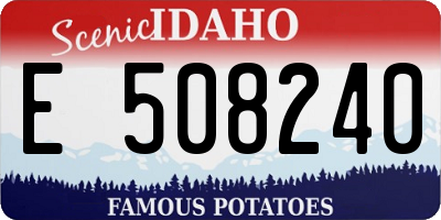 ID license plate E508240