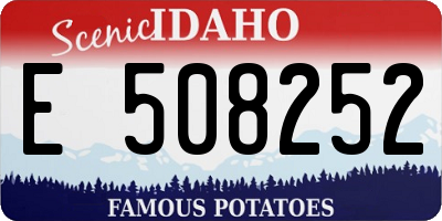 ID license plate E508252