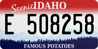 ID license plate E508258