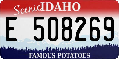 ID license plate E508269