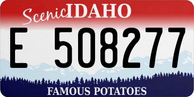 ID license plate E508277