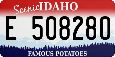 ID license plate E508280