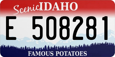 ID license plate E508281