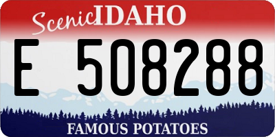 ID license plate E508288