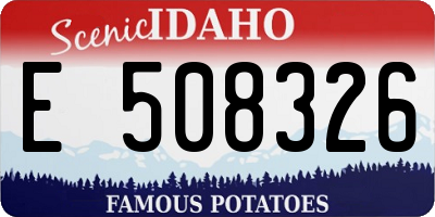 ID license plate E508326