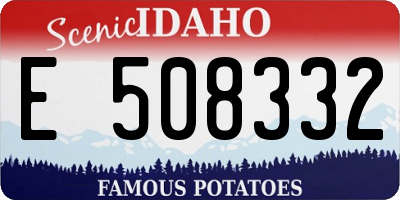 ID license plate E508332