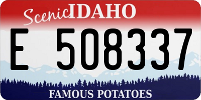 ID license plate E508337