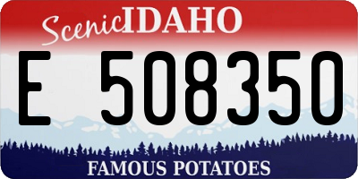 ID license plate E508350