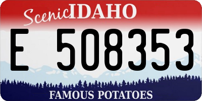 ID license plate E508353